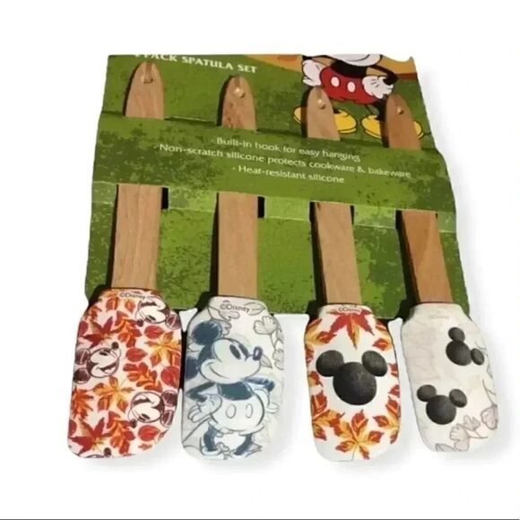 2 for $30 Disney Mickey Mouse 4 Pack Spatula Silicone Set - Picture 1 of 3